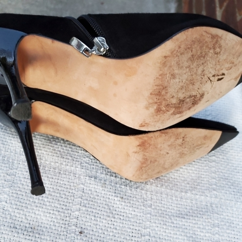 Beverly Feldman Rhinestone stiletto booties 10 - Picture 4 of 8